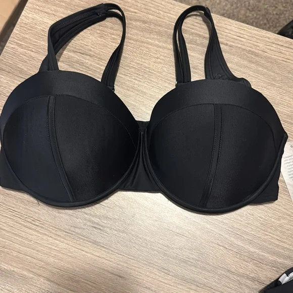 NWT Gabi fresh collab 2 piece swimsuit Black White Checkered Bikini Set 20 D/DD - Picture 3 of 9